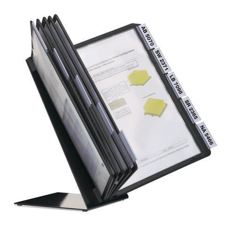 Vario Document Holder, 10 Panels 15.5 X 6.5 X 10.75, Black Borders