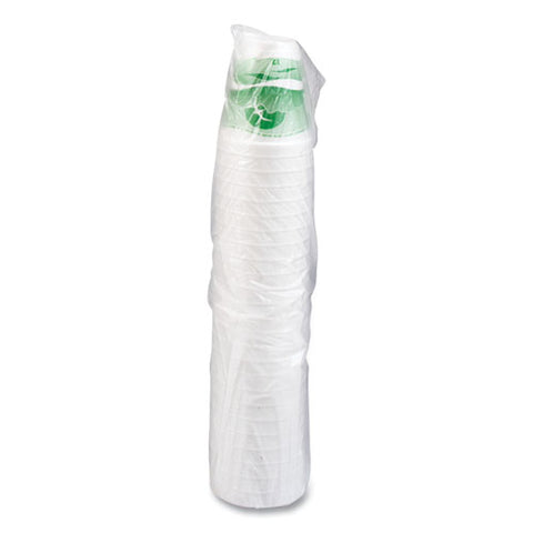 Horizon Hot/cold Foam Drinking Cups, 12 Oz, White/green, 25/bag, 40 Bags/carton