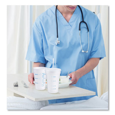 Graduated Foam Medical Cups, 16 Oz, White, 25/pack, 40 Packs/carton