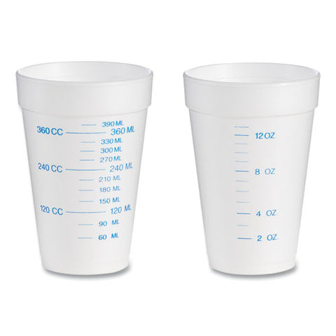 Graduated Foam Medical Cups, 16 Oz, White, 25/pack, 40 Packs/carton