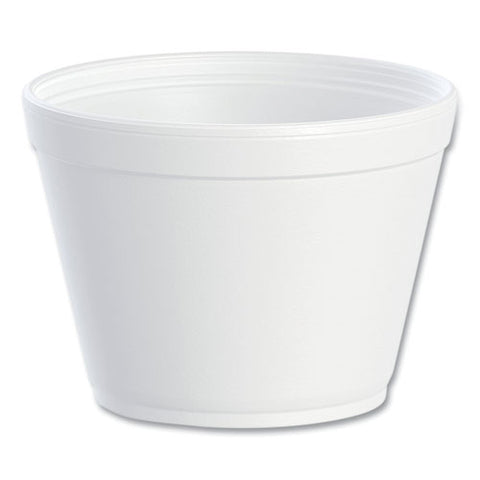 Foam Containers, Extra Squat, 16 Oz, White, 25/bag, 20 Bags/carton