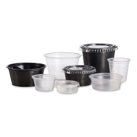 Conex Complements Portion/medicine Cups, 3.25 Oz, Black, 125/bag, 20 Bags/carton