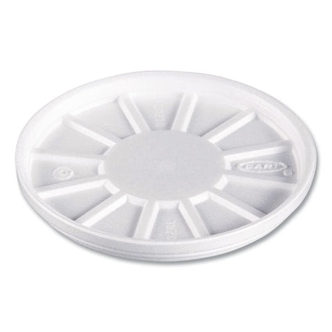 Vented Foam Lids, 8 Oz To 60 Oz Hot Cups, White, 50/pack, 10 Packs/carton