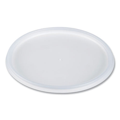 Plastic Lids For Foam Containers, Flat, Vented, Fits 24-32 Oz, Translucent, 100/pack, 5 Packs/carton