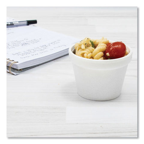 Bowl Containers, 4 Oz, White, Foam, 1,000/carton