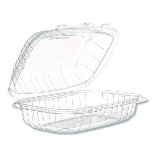 Microwaveable Hinged Containers, 6.5 X 9 X 3, Clear, Plastic, 300/carton