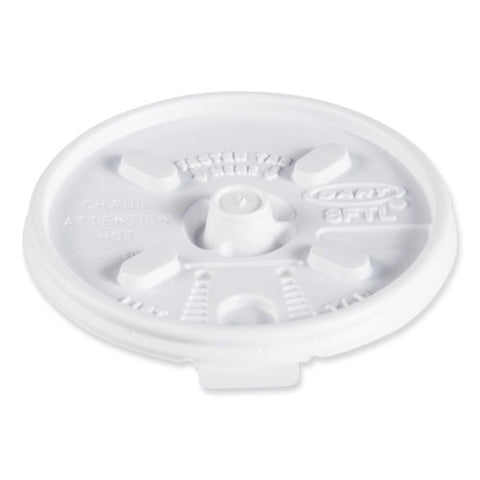 Lift N' Lock Plastic Hot Cup Lids, Fits 8 Oz Hot Cups, White, 1,000/carton