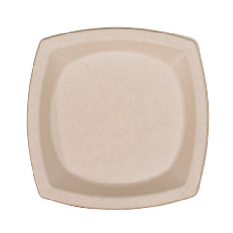 Compostable Fiber Dinnerware, Proplanet Seal, Plate, 8.25 X 8.25, Tan, 125/pack