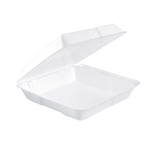 Foam Hinged Lid Containers, 9.25 X 9.5 X 3, 200/carton