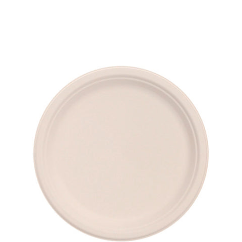 Compostable Fiber Dinnerware, Proplanet Seal, Plate, 9" Dia, Natural, 500/carton