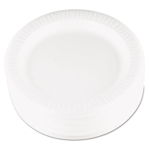 Quiet Classic Laminated Foam Dinnerware, Plate, 9" Dia, White, 125/pack, 4 Packs/carton