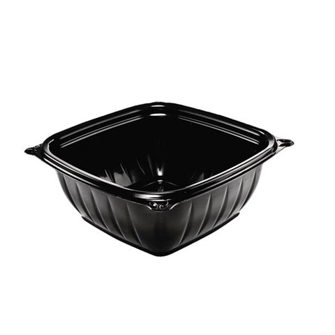 Presentabowls Pro Black Square Bowls, 12 Oz, 5 X 5 X 2, Black, Plastic, 63/bag, 8 Bags/carton