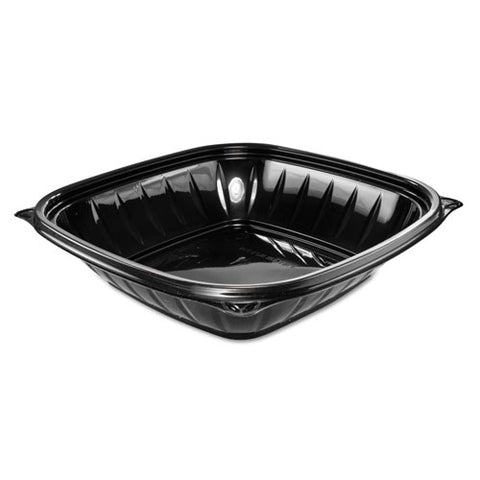 Presentabowls Pro Black Square Bowls, 32 Oz, 8.5 X 8.5 X 2, Plastic, 63/bag, 4 Bags/carton