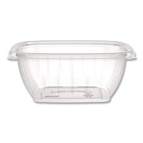 Square Plastic Bowls, 12 Oz, 8.5 X 8.5 X 2.64, Clear, Plastic, 63 Bowls/sleeve, 8 Sleeves/carton