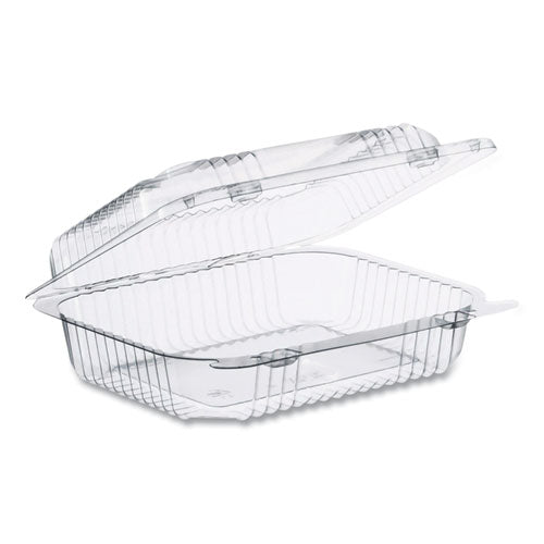 Staylock Clear Hinged Lid Containers, 6 X 7 X 2.1, Clear, Plastic, 125/packs, 2 Packs/carton