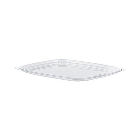 Clearpac Clear Container Lids, Flat, 6.5 X 7.5, Clear, Plastic, 63/pack, 8 Packs/carton