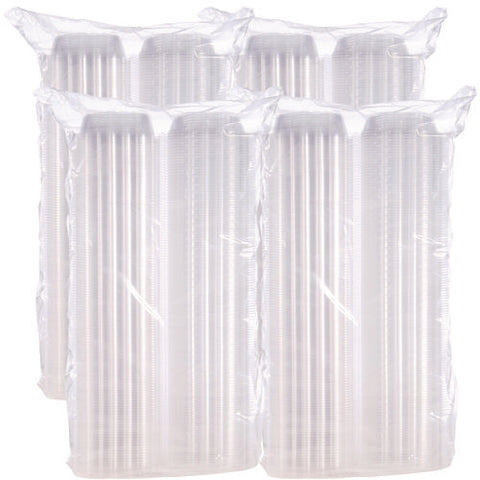 Clearseal Hinged-lid Plastic Containers, 5.8 X 6 X 3, Clear, Plastic, 125/pack, 4 Packs/carton