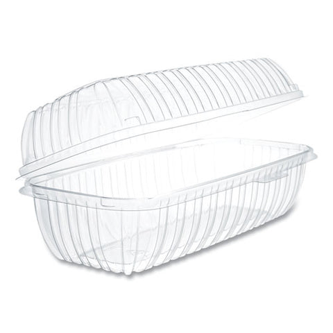 Showtime Clear Hinged Containers, Hoagie Container, 29.9 Oz, 5.1 X 9.9 X 3.5, Clear, Plastic, 100/bag 2 Bags/carton