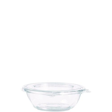 Safeseal Tamper-resistant, Tamper-evident Bowls With Flat Lid, 8 Oz, 5.5" Diameter X 1.7" H, Clear, Plastic, 240/carton