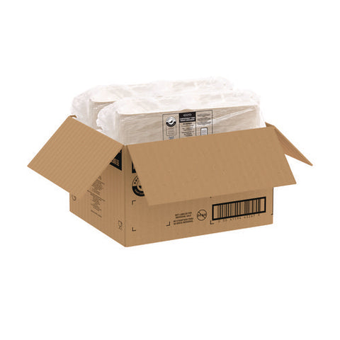 Compostable Fiber Hinged Containers, Proplanet Seal, 6.34 X 9.06 X 1.97, Ivory, Molded Fiber, 200/carton