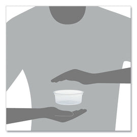 Microgourmet Food Container, 8 Oz, 4.1" Diameter X 1.14" H, Clear, Plastic, 500/carton
