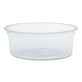 Microgourmet Food Container, 8 Oz, 4.1" Diameter X 1.14" H, Clear, Plastic, 500/carton