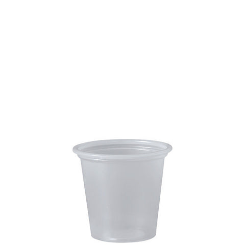 Polystyrene Portion Cups, 1.25 Oz, Translucent, 2,500/carton