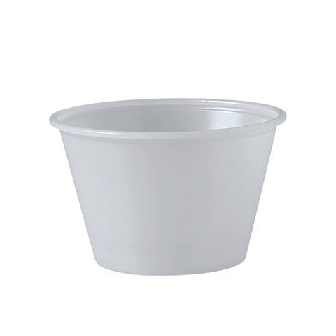 Polystyrene Portion Cups, 4 Oz, Translucent, 250/bag, 10 Bags/carton