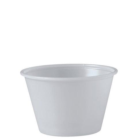 Polystyrene Portion Cups, 4 Oz, Translucent, 250/bag, 10 Bags/carton