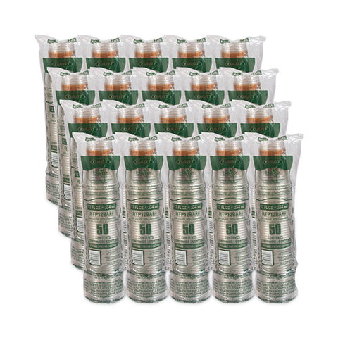 Bare Eco-forward Rpet Cold Cups, Squat, 12 Oz To 14 Oz, Leaf Design, 50/pack, 20 Packs/carton