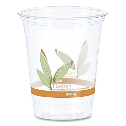 Bare Eco-forward Rpet Cold Cups, Squat, 12 Oz To 14 Oz, Leaf Design, 50/pack, 20 Packs/carton