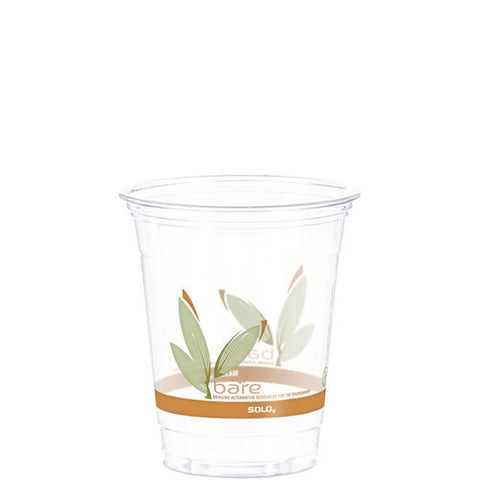 Bare Eco-forward Rpet Cold Cups, Squat, 12 Oz To 14 Oz, Leaf Design, 50/pack