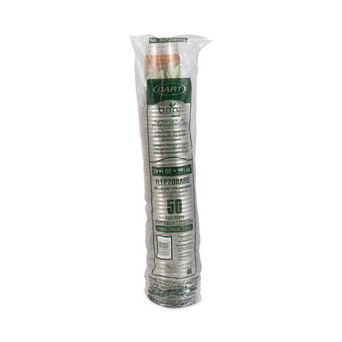Bare Eco-forward Rpet Cold Cups 20 Oz, Plastic, Leaf Design, 50/pack, 12 Packs/carton
