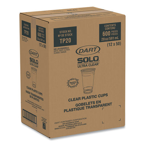 Ultra Clear Cups, 20 Oz, 50/bag, 12 Bags/carton