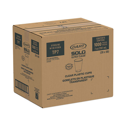 Ultra Clear Cups, 7 Oz, 50/bag, 20 Bags/carton