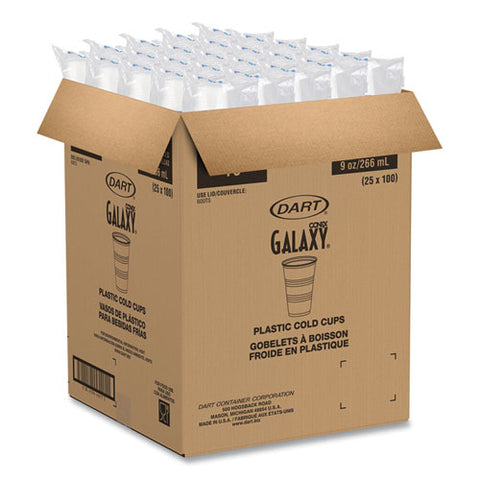 High-impact Polystyrene Cold Cups, 9 Oz, Translucent, 100/sleeve, 25 Sleeves/carton