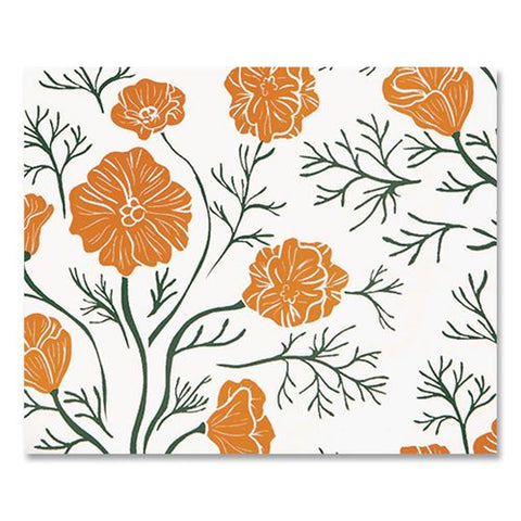 Sewn Composition Book, Medium/college Rule, California Poppies, (80) 9.75 X 7.5 Sheets