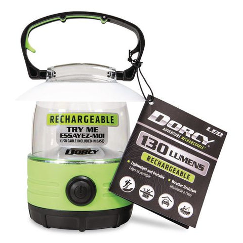 Rechargeable Area Table Lantern, Rechargeable Lithium Ion Battery (included), Green