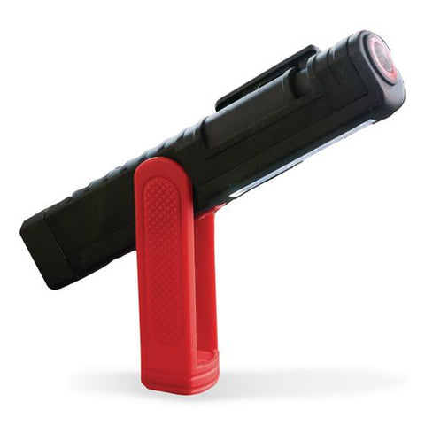 Cob Pocket Work Light Flashlight, 3 Aaa Batteries (included), Red/black