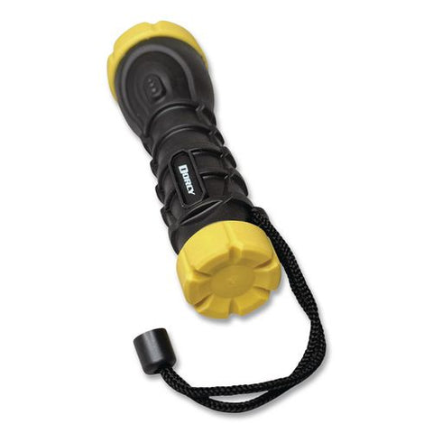 180 Lumen Rubber Led Flashlight, 3 Aaa Batteries (included), Black/yellow