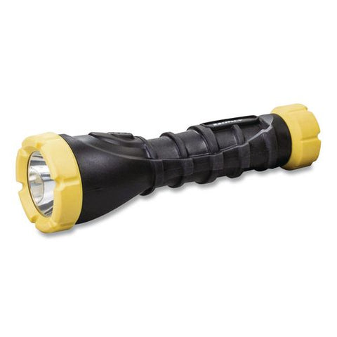 180 Lumen Rubber Led Flashlight, 3 Aaa Batteries (included), Black/yellow