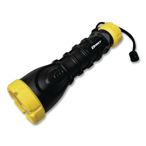 180 Lumen Rubber Led Flashlight, 3 Aaa Batteries (included), Black/yellow