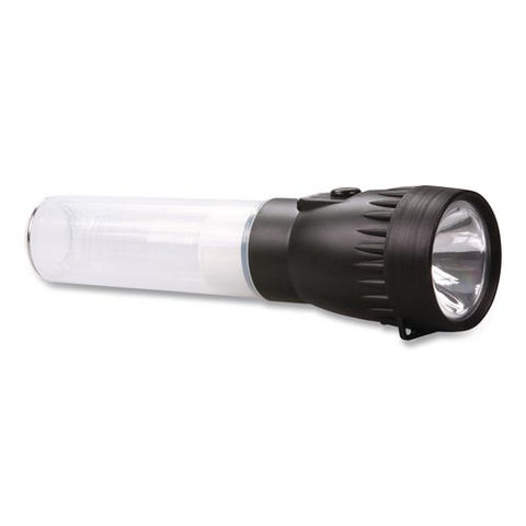 Stormproof Ar Tech Flashlight And Lantern, 3 Aa Batteries (included), Black