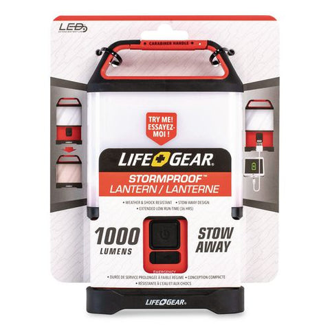 Lifegear Stormproof Stow Away Lantern, 4 Aa Batteries (included), Red