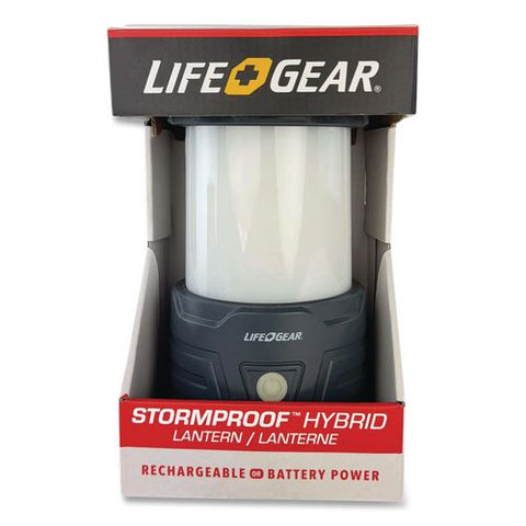 Lifegear Hybrid Rechargeable Lantern, Rechargeable Lithium Ion Battery (included), Gray