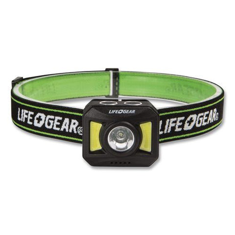 Lifegear Adventure Usb-c Rechargeable Headlamp, Rechargeable Lithium Ion Battery (included), Black