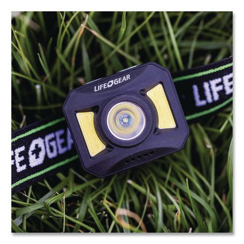 Lifegear Adventure Usb-c Rechargeable Headlamp, Rechargeable Lithium Ion Battery (included), Black