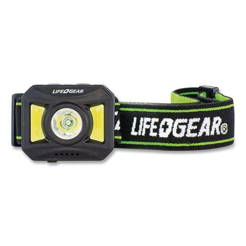 Lifegear Adventure Usb-c Rechargeable Headlamp, Rechargeable Lithium Ion Battery (included), Black