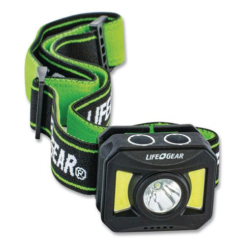 Lifegear Adventure Usb-c Rechargeable Headlamp, Rechargeable Lithium Ion Battery (included), Black