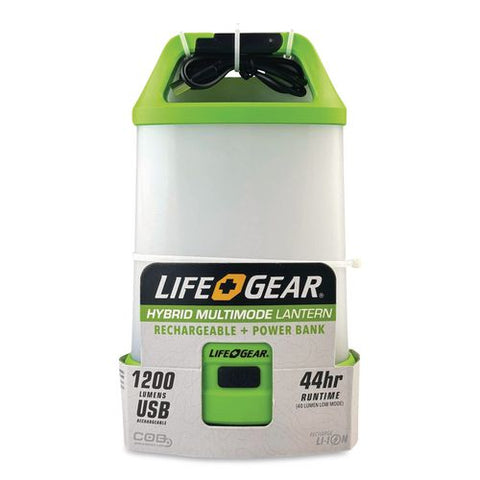 Rechargeable Hybrid Lantern, Rechargeable Lithium Ion Battery (included), Green